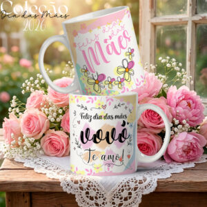 Caneca Porcelana Tema Avó 325ml (Ref:19)