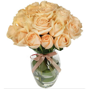 Arranjo no vaso G com 24 Rosas Chá