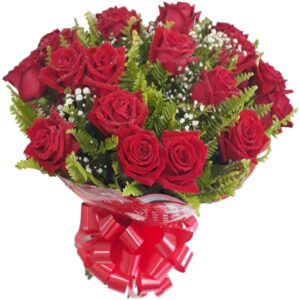 Buquê com 12 Rosas Vermelhas