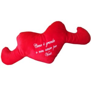 Coração Pelúcia "Como é grande o meu amor por você..." 65x30