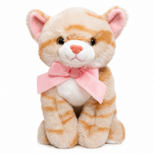 Gatinha de Pelúcia Creme 25cm