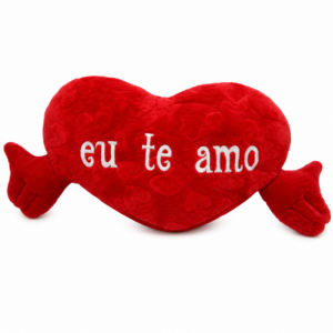 Coração de Pelúcia "Eu Te Amo" P